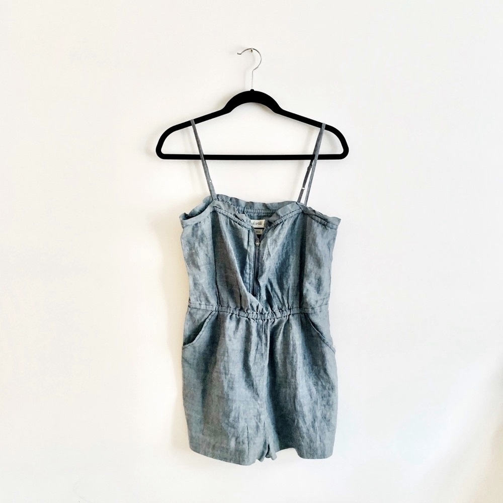 Madewell - Chambray Romper with Zipper